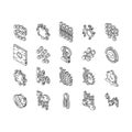 biotechnology chemistry science isometric icons set vector Royalty Free Stock Photo