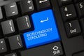 Biotechnology Consulting CloseUp of Blue Keyboard Keypad. 3D.