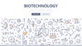 Biotechnology Doodle Concept