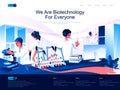 We are Biotechnology for everyone landing page. Royalty Free Stock Photo