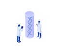 Biotechnology genetic analysis isometric data. Collection study genetic data biochemical experiment.