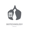 biotechnology icon. Trendy biotechnology logo concept on white b