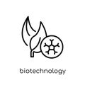 biotechnology icon. Trendy modern flat linear vector biotechnology icon on white background from thin line general collection