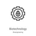 biotechnology icon vector from bioengineering collection. Thin line biotechnology outline icon vector illustration. Linear symbol Royalty Free Stock Photo