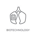 biotechnology linear icon. Modern outline biotechnology logo con