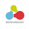 Biotechnology molecule symbol