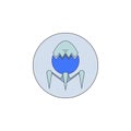 Biotechnology, Nano robot in badge icon. Element of biotechnology color icon