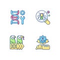 Biotechnology RGB color icons set