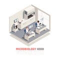 Biotechnology Isometric Illustration Royalty Free Stock Photo