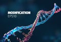 Biotechnology vector background. Genetic engineering. Dna modified. Gene editing research Royalty Free Stock Photo
