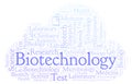 Biotechnology word cloud. Royalty Free Stock Photo