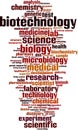 Biotechnology word cloud Royalty Free Stock Photo