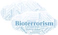 Bioterrorism word cloud on white background Royalty Free Stock Photo