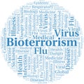 Bioterrorism word cloud on white background Royalty Free Stock Photo