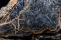 Biotite mineral on a black background