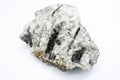 biotite mineral in a rock over white background Royalty Free Stock Photo