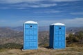 Biotoilets in the mountains at the top of the mountain