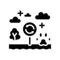 biotope ecosystem glyph icon vector illustration