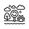 biotope ecosystem line icon vector illustration