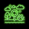 biotope ecosystem neon glow icon illustration