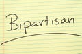 Bipartisan on a yellow legal pad Royalty Free Stock Photo