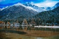 China`s Bipenggou scenic spot - early winter scenery Royalty Free Stock Photo