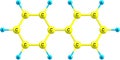 Biphenyl molecular structure on white background Royalty Free Stock Photo