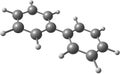 Biphenyl molecular structure on white background Royalty Free Stock Photo