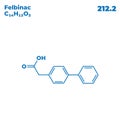 The illustrations molecular structure felbinac