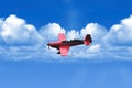 Biplane at the blue Sky Royalty Free Stock Photo