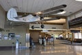 The biplane display at the check in area in Rapid City Regional airport, South Dakota