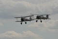 Biplane fighter plane of Royal Air Force on 1930s,1940s and World War 2 Royalty Free Stock Photo