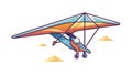 Biplane and hang glider, aviation sports, vector design Generative AI Royalty Free Stock Photo