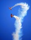 Two Biplanes Flying Royalty Free Stock Photo