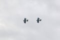 Biplanes flying Royalty Free Stock Photo