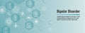 Bipolar Disorder or Depression BP Icon Set & Web Header Banner Royalty Free Stock Photo