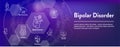 Bipolar Disorder or Depression BP Icon Set & Web Header Banner Royalty Free Stock Photo