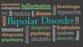 Bipolar disorder word cloud concept Royalty Free Stock Photo