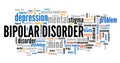 Bipolar disorder word cloud Royalty Free Stock Photo