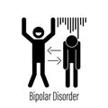 Bipolar mental disorder icon
