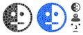 Bipolarity Face Composition Icon of Round Dots
