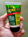 Bir gandouz, Morocco. Ultrathon- a tube containing insect repellent lotion. It is used for prevention of mosquito bit