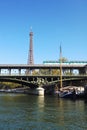 Bir-Hakeim bridge and the Eiffel Tower - Paris - France