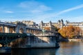 Bir-Hakeim bridge and France reborn statue in Autumn - Paris