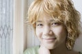 Biracial teen girl smiling, closeup Royalty Free Stock Photo