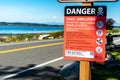 Notice sign that Shellfish is Toxic