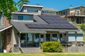 Solar Panels on Roof of a House