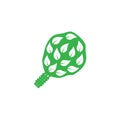 Birch broom icon on white background