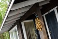 Birch broom on sauna cabin in Finland