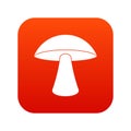 Birch mushroom icon digital red